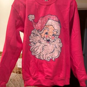 Vintage Santa Claus pink Sweatshirt